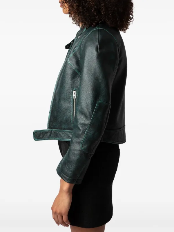 Zadig&Voltaire Loupa レザージャケット | グリーン | FARFETCH JP