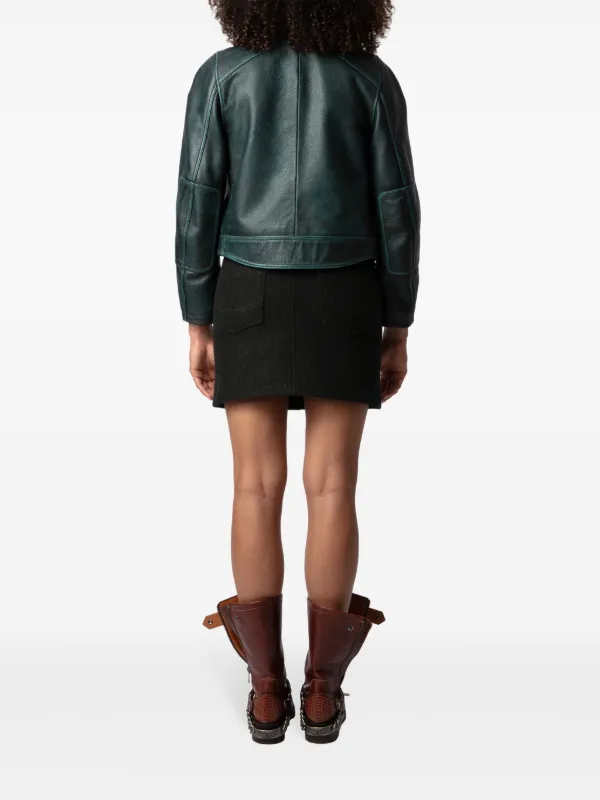 Zadig&Voltaire Loupa レザージャケット | グリーン | FARFETCH JP