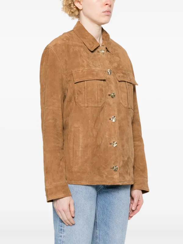 【関税送料込】GUCCI スエードジャケット GUCCI ジャケット スエード 裏地ロゴ 綿100% ポケット タグ付き