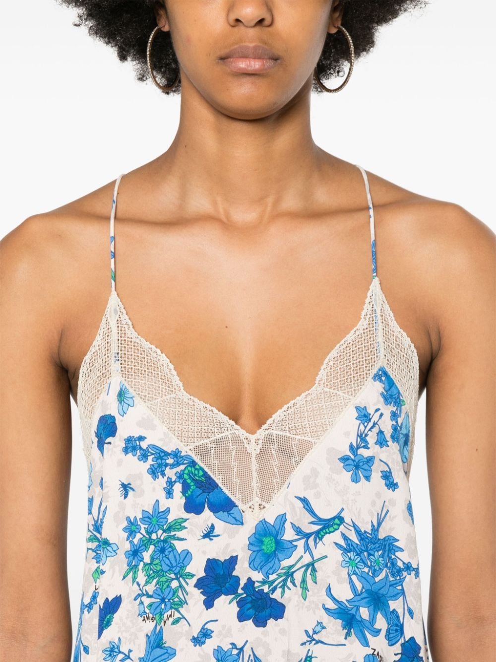 Shop Zadig & Voltaire Ristyl Floral-print Maxi Dress In Blue