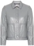 Zadig&Voltaire Litchi leather jacket - Grey