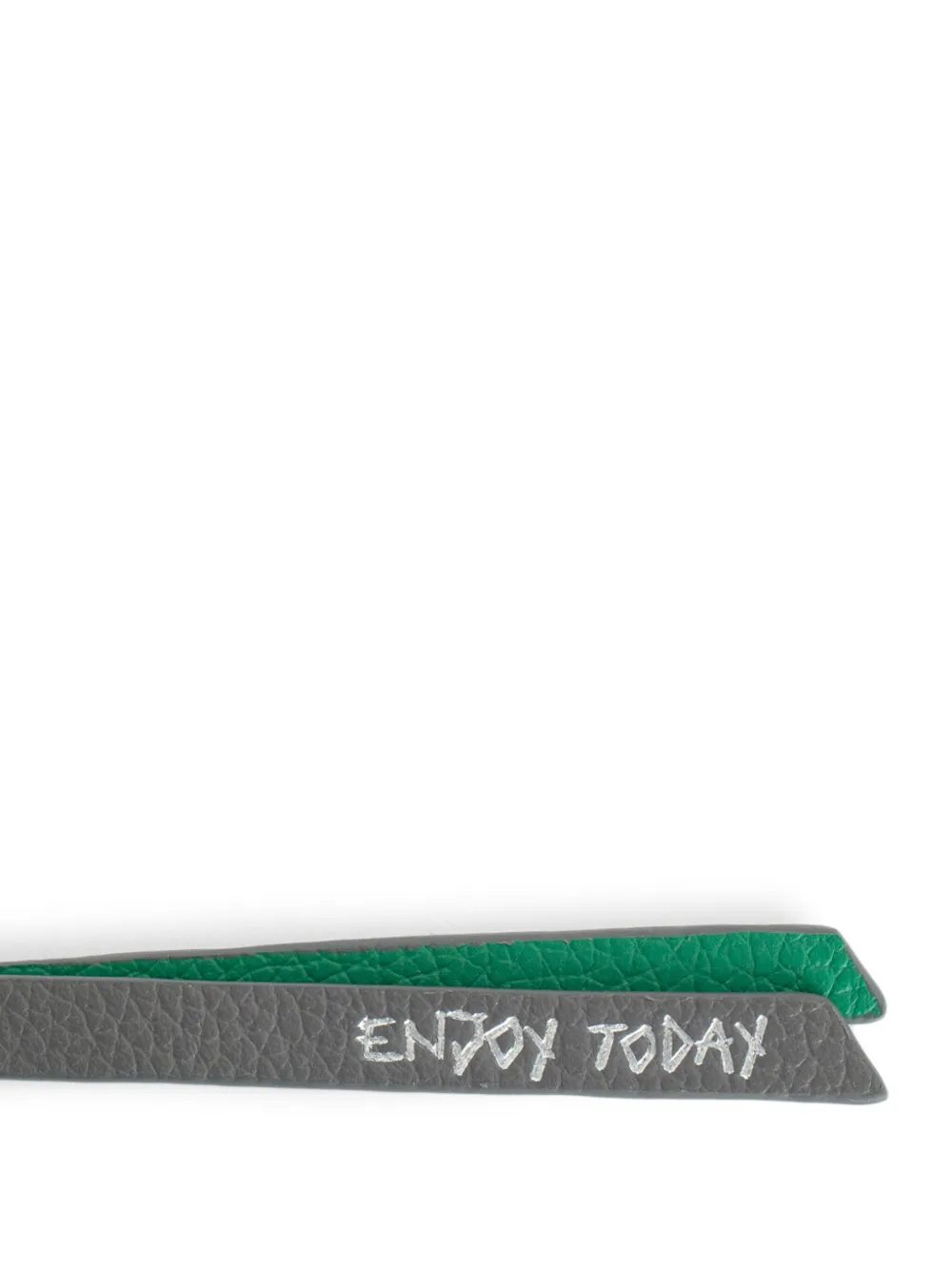 Zadig & Voltaire Love Link Leather Keyring In Gray