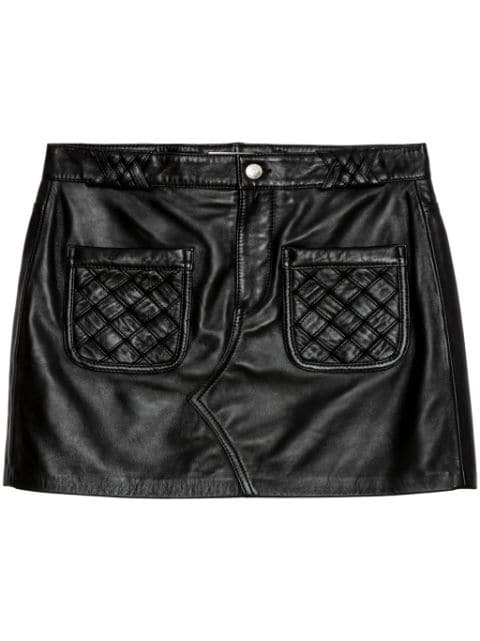 Zadig&Voltaire Joana leather mini skirt