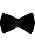 Giorgio Armani hook-fastening velvet bow tie - Black