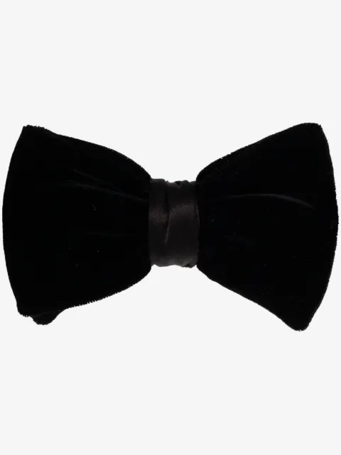 Giorgio Armani hook-fastening velvet bow tie