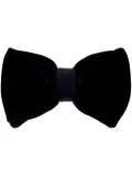 Giorgio Armani hook-fastening velvet bow tie - Blue