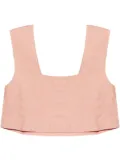 Posse Caleb linen cropped top - Pink