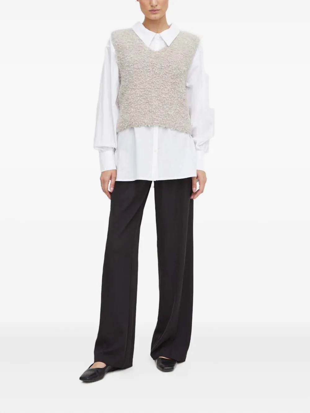 By Malene Birger textured V-neck vest | Vests & Tank Tops | Image 2