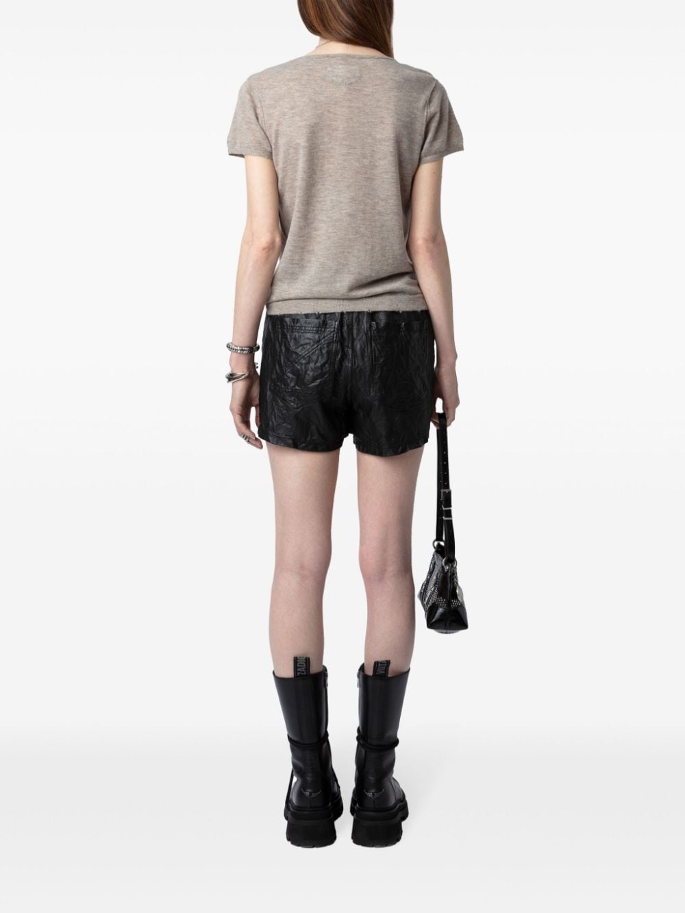 Shop Zadig & Voltaire Celsy Cashmere Top In Neutrals