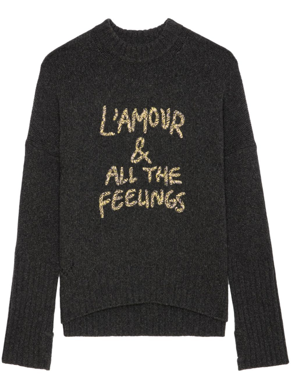 Shop Zadig & Voltaire Alma Feelings Jumper In Grey