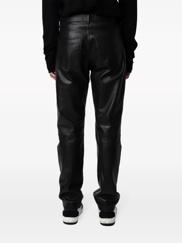 速くおよび自由な Zadig&Voltaire John JP FARFETCH | ブラック | レザーパンツ パンツ