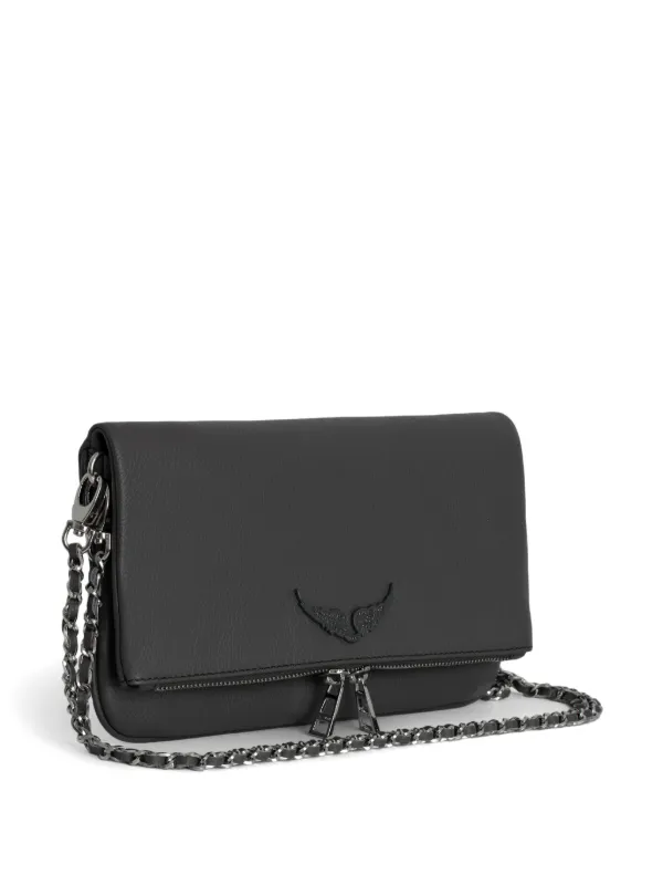 Zadig&Voltaire Rock Leather Clutch Bag | Black | FARFETCH 
