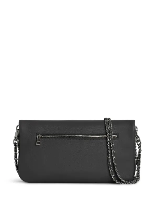 Zadig Voltaire Rock Leren Clutch Zwart FARFETCH NL