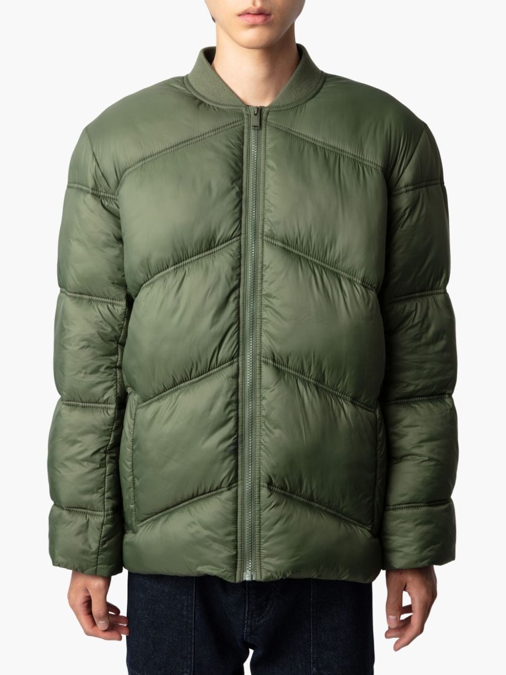 Shop Zadig & Voltaire Bony Puffer Jacket In Green