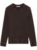 Zadig&Voltaire chevron-embroidered organic-cotton sweatshirt - Brown