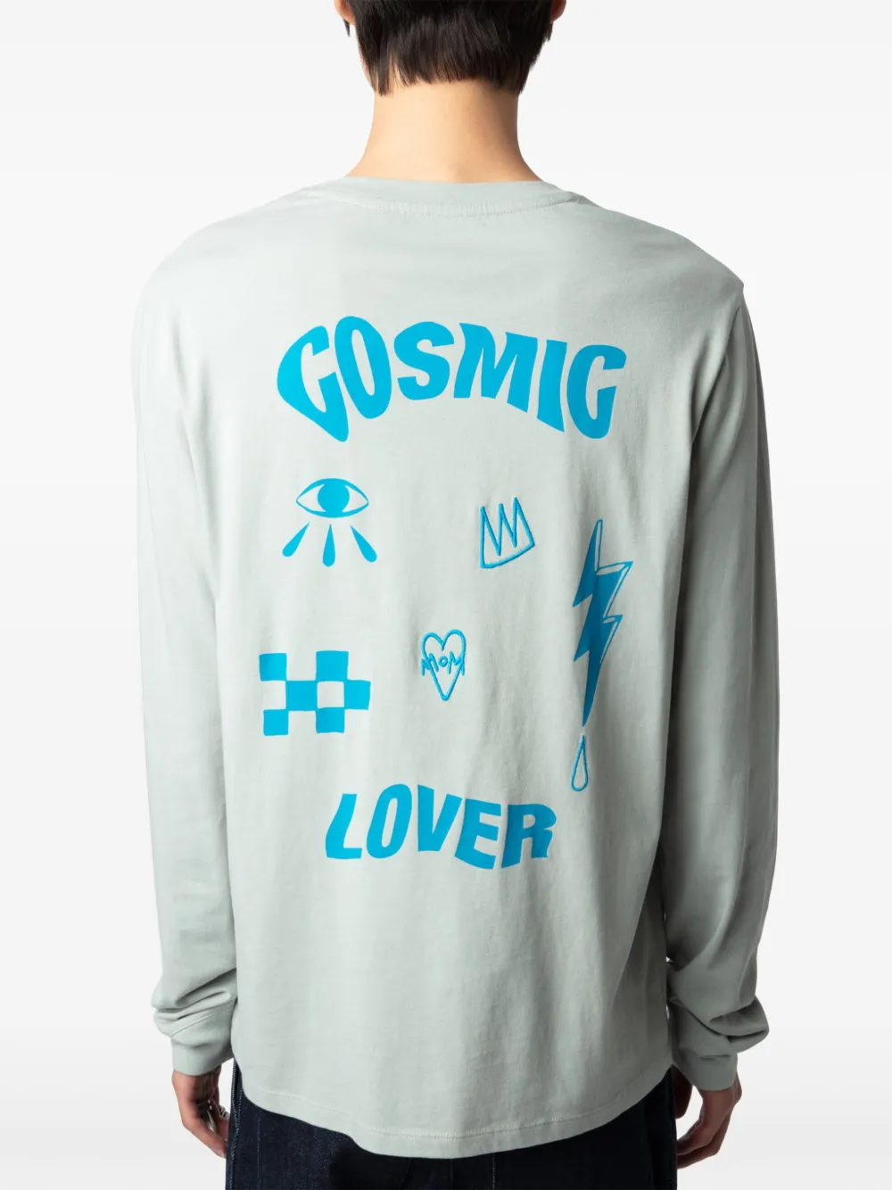 Zadig&Voltaire T-shirt met logopatch van biologisch katoen Grijs