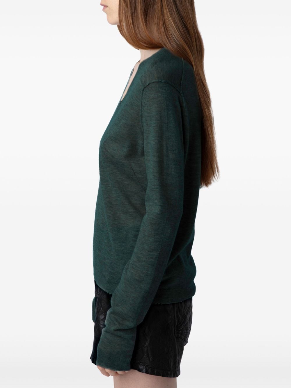 Shop Zadig & Voltaire Rivy Cashmere Jumper In Green