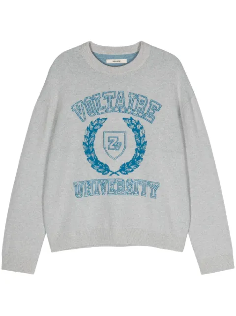 Zadig&Voltaire Marko intarsia-logo jumper