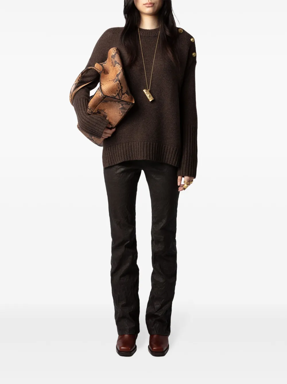 Zadig&Voltaire Malta trui - Bruin