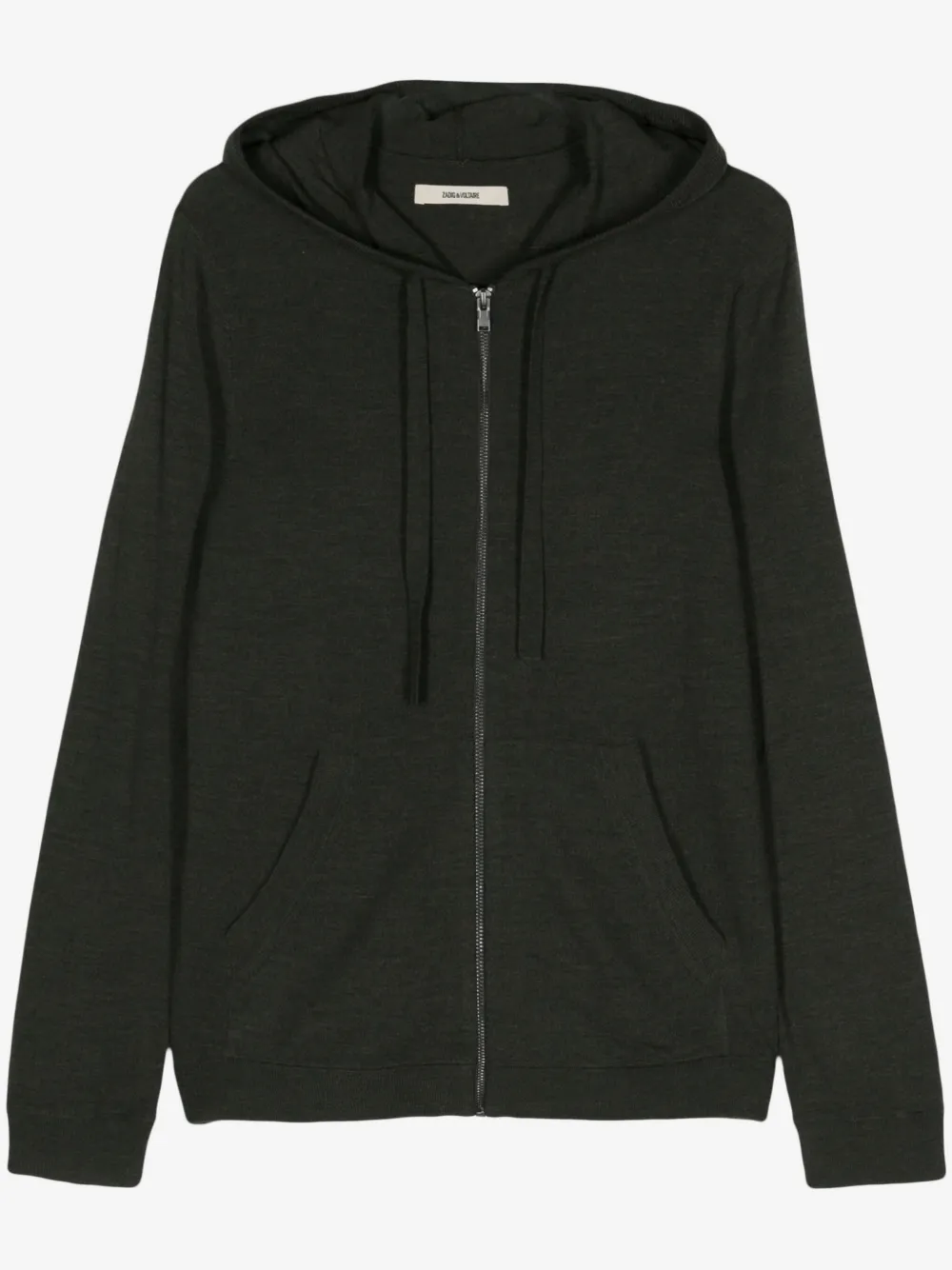 Zadig&Voltaire 拉链羊毛连帽衫 | 绿色 | Image 1