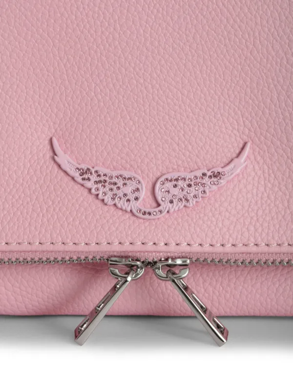 Zadig Voltaire Rock leather clutch bag women Calf Leather One Size Pink
