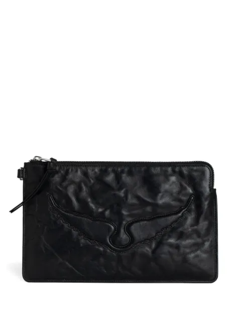 Zadig&Voltaire Angel Wings leather clutch bag