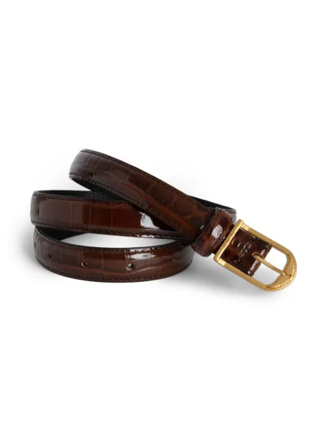 Zadig&Voltaire 20mm crocodile-embossed belt LWBT00307 - 2