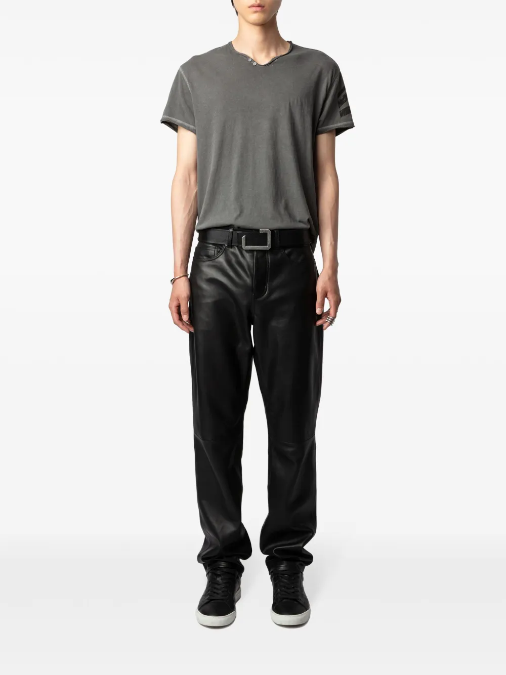 Zadig&Voltaire Monasti katoenen T-shirt - Grijs