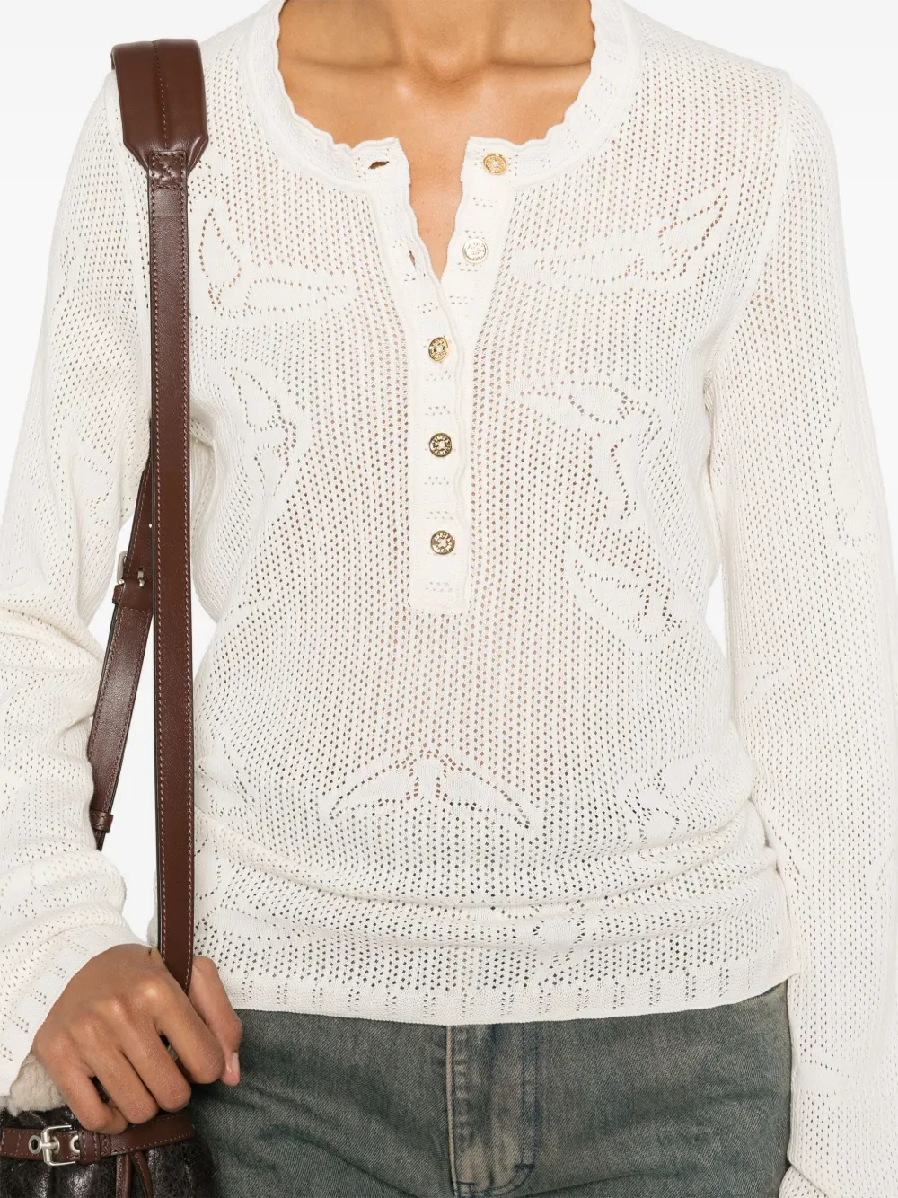 Zadig&Voltaire Salmyr Wings katoenen trui Beige