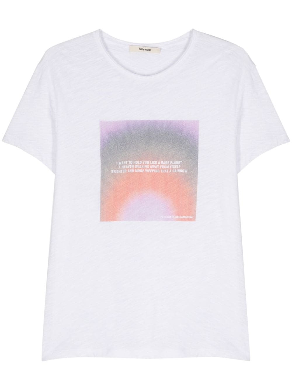 Shop Zadig & Voltaire X Greta Bellamacina Toby Photoprint T-shirt In White