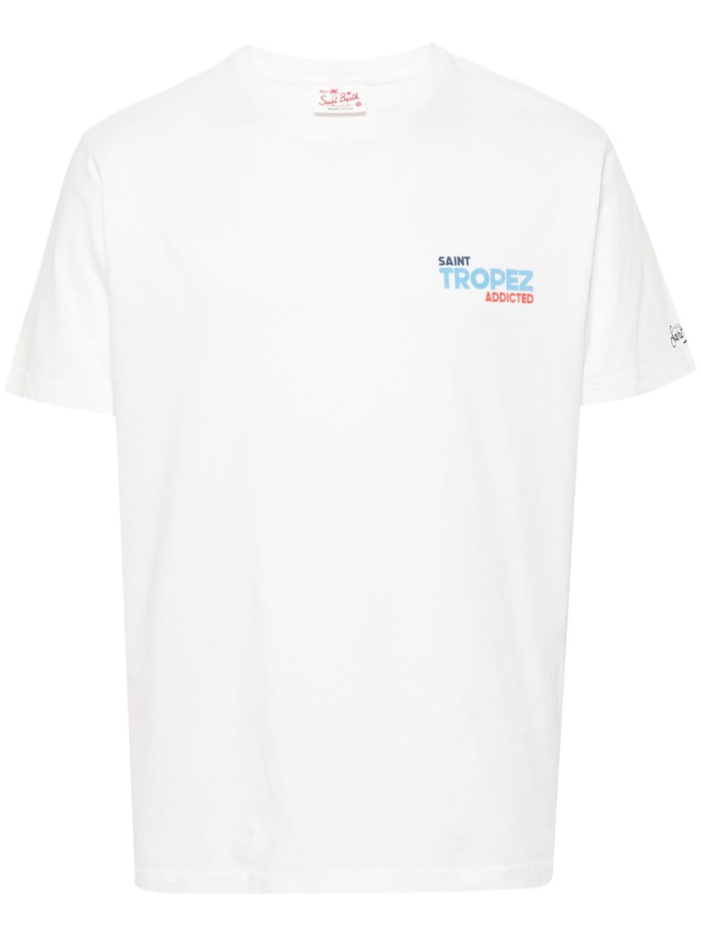 Mc2 Saint Barth Saint Tropez-print T-shirt In White