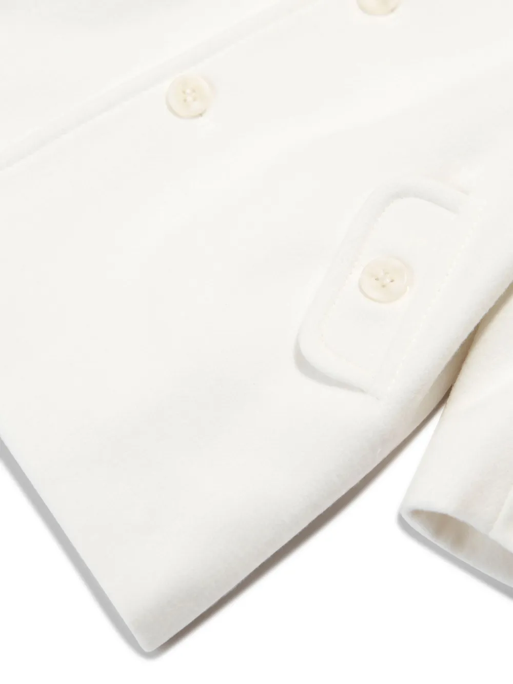 Shop Sarah Louise Hooded Single-breasted Coat In White
