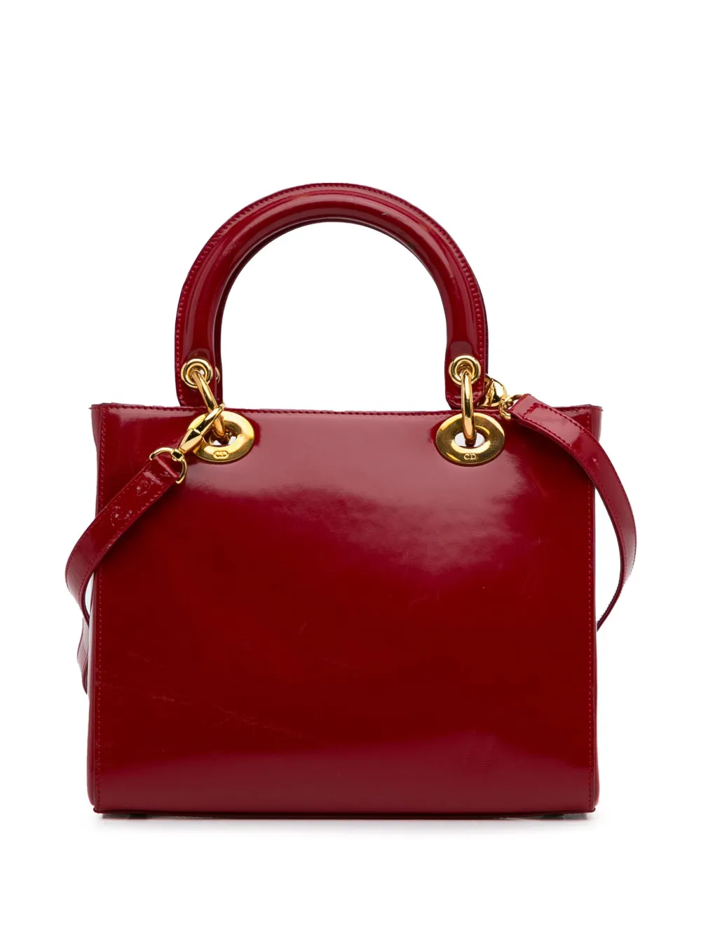 Christian Dior Pre-Owned 1997 Medium Patent Lady Dior satchel - Rood