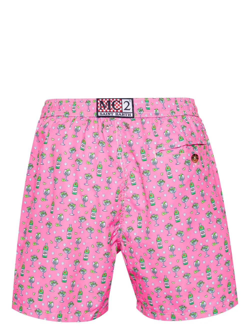 Shop Mc2 Saint Barth Lightning Micro Swim Shorts In Pink