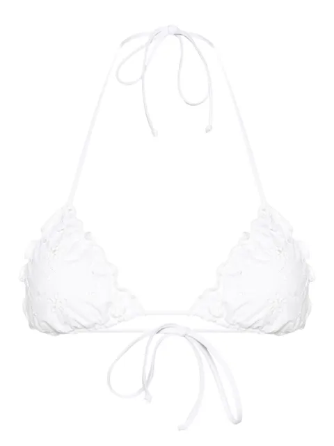 MC2 Saint Barth Saggitarius floral-embroidery bikini top
