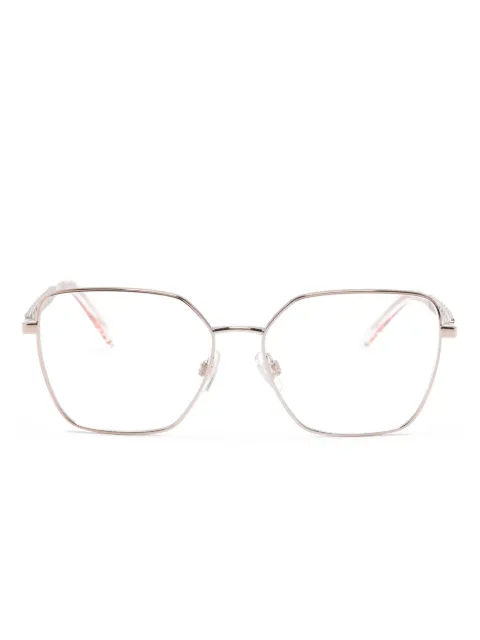 Dolce & Gabbana Eyewear logo-lettering geometric-frame glasses