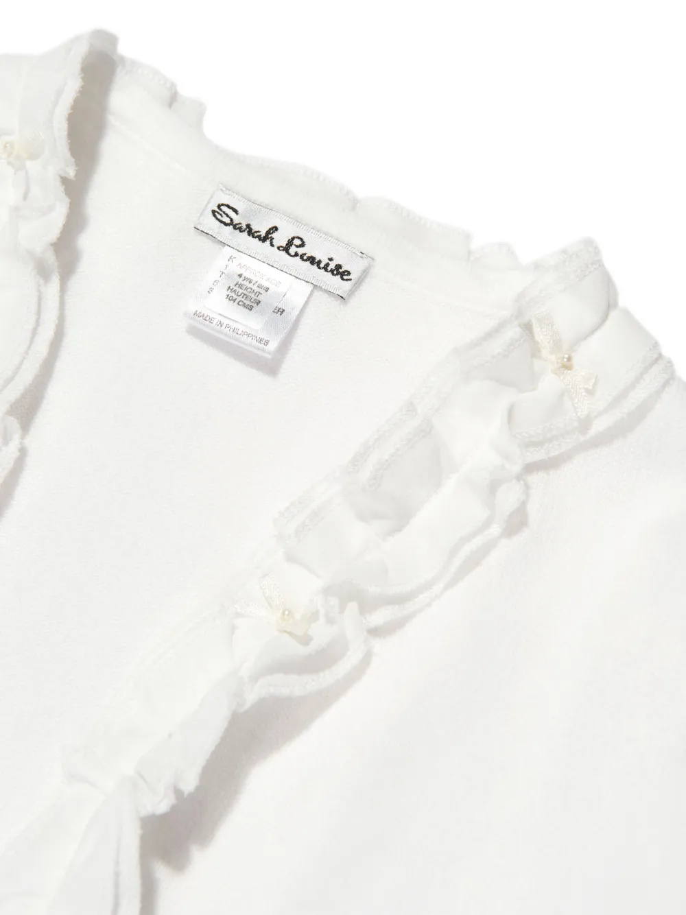 Sarah Louise Cropped Cotton Jacket In 白色