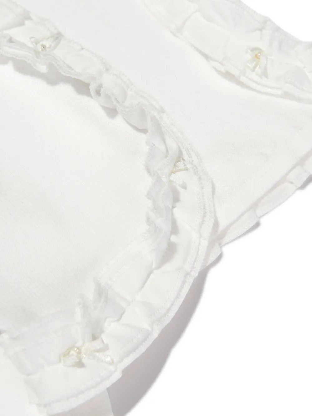 Sarah Louise Cropped Cotton Jacket In 白色