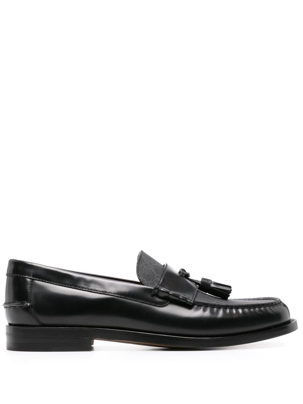 Gucci Tassel-detail Leather Loafers In Black