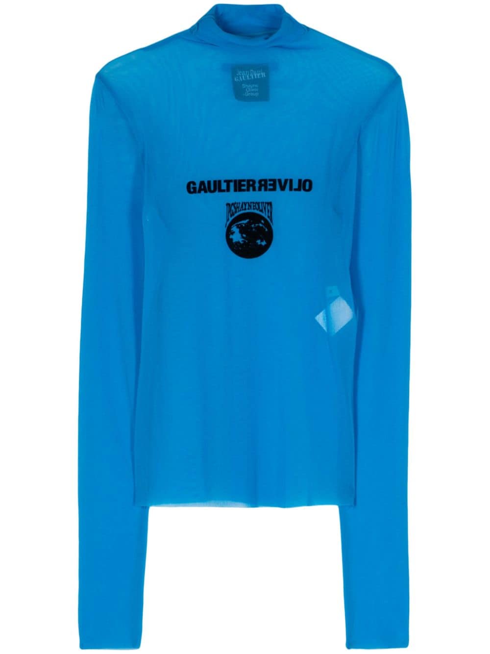 Jean Paul Gaultier X Shayne Oliver Mesh T-shirt In Blue
