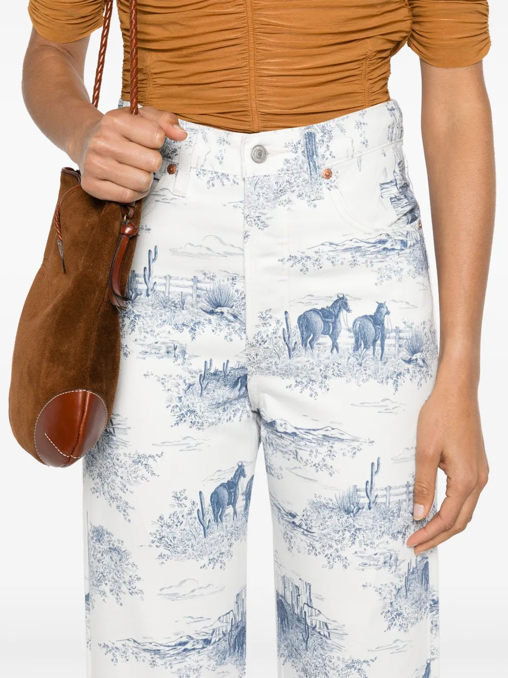 Levi's Ribcage High-rise Straight Jeans In White
