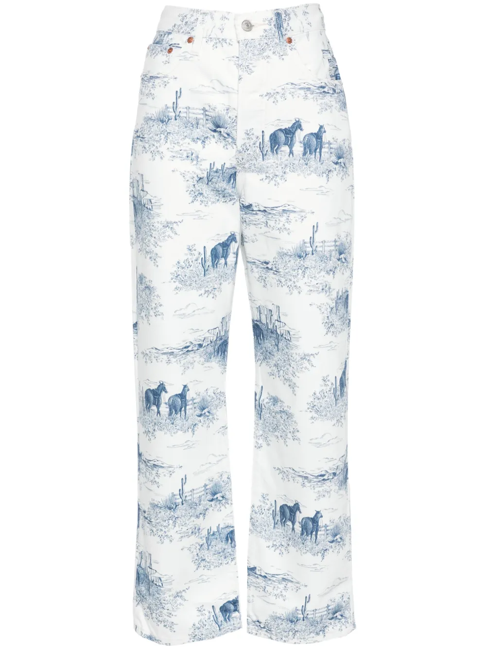 Levi's Ribcage High-rise Straight Jeans In White