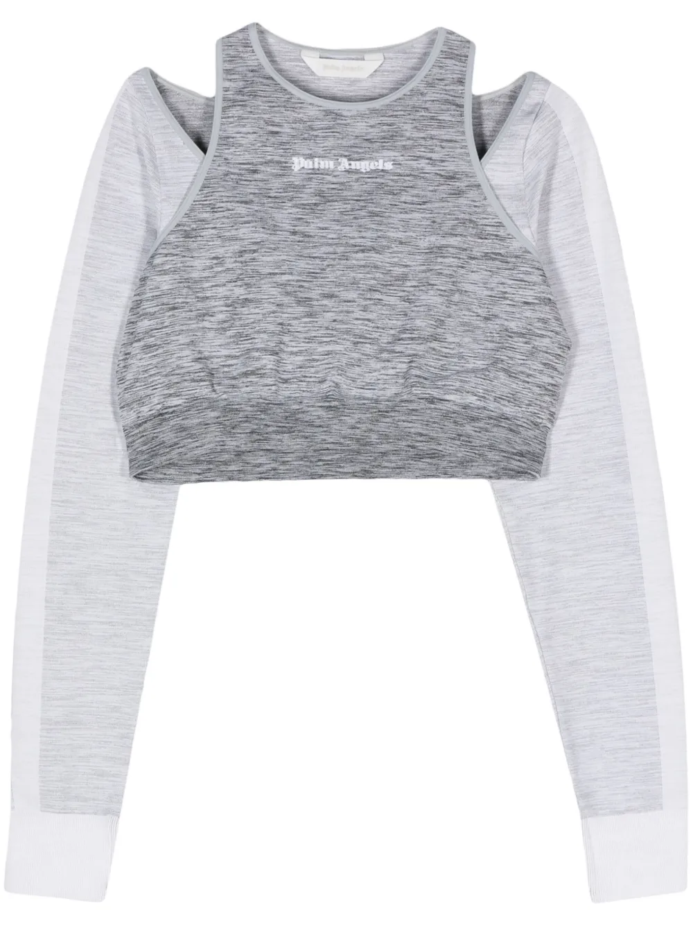 Palm Angels Oberteil im Layering-Look - Grau