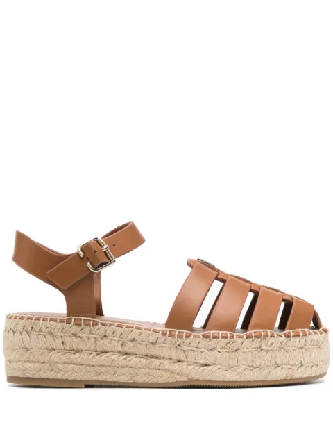 Tommy Hilfiger Espadrille de couro com salto 50mm