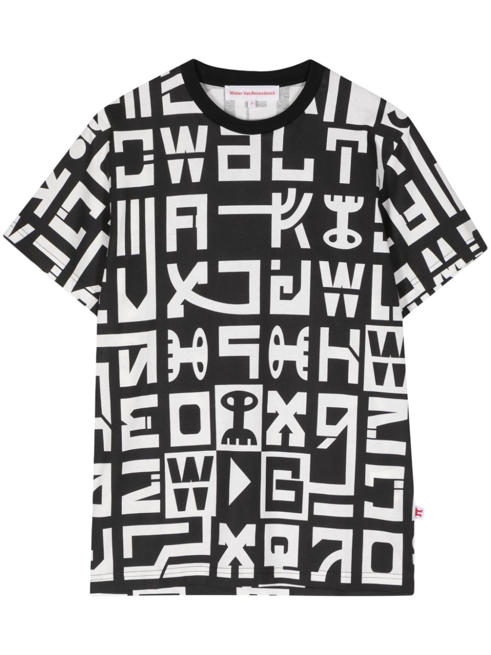 Walter Van Beirendonck T-shirt met grafische print Zwart