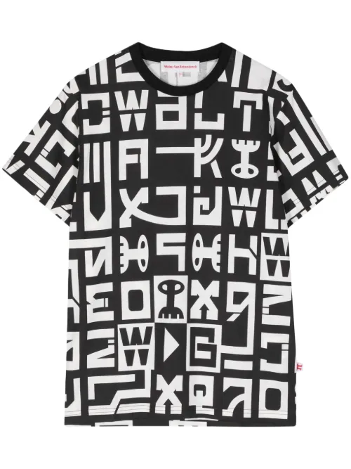 T-shirt en coton à imprimé graphique - Walter Van Beirendonck - Modalova