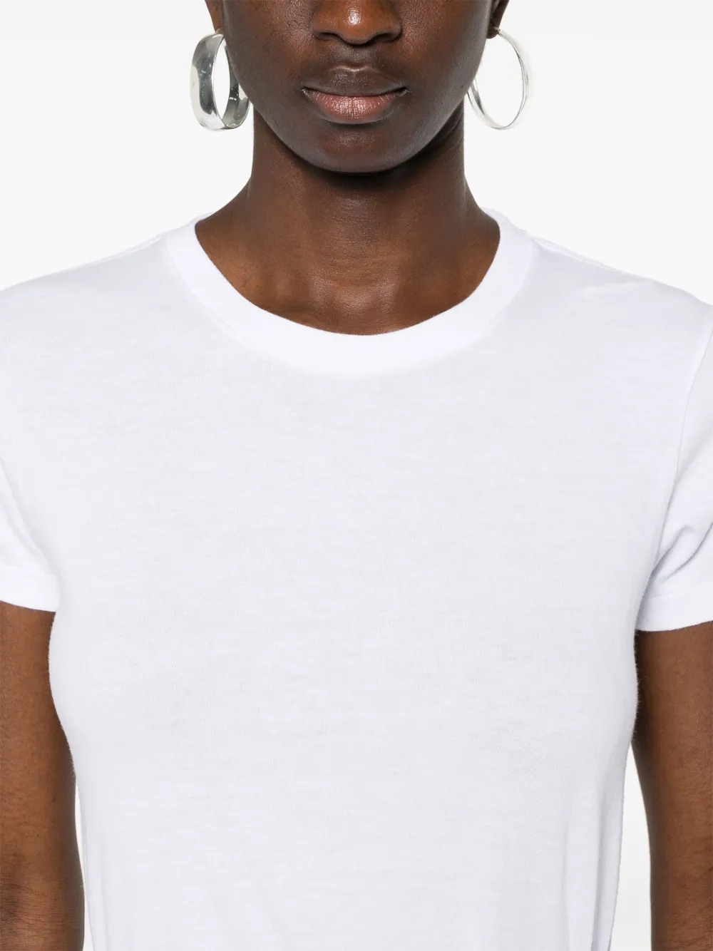 Shop Auralee Short-sleeve Cotton T-shirt In White