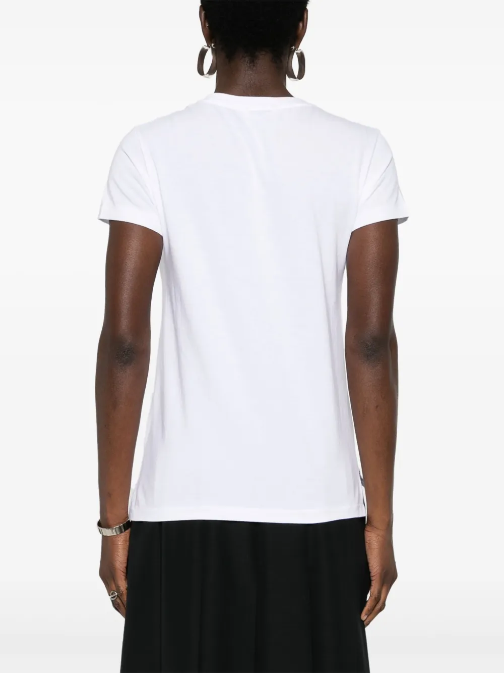 Shop Auralee Short-sleeve Cotton T-shirt In White