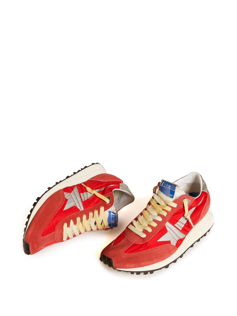 Shop Golden Goose Marathon Panelled Sneakers In Red