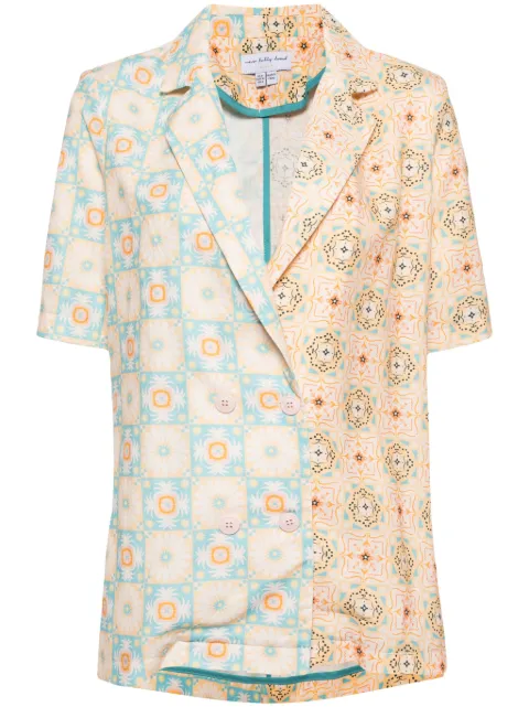 NEVER FULLY DRESSED graphic-print short-sleeve blazer